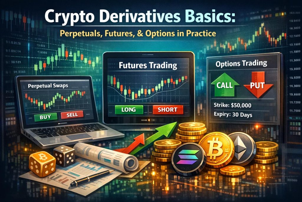 Crypto Derivatives Basics: Perpetuals, Futures, and Options in Practice